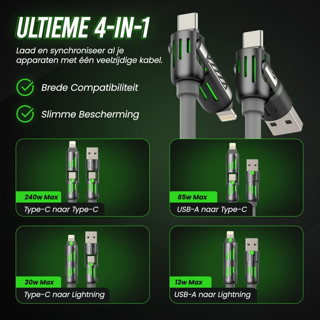 LynxCharge 4 in 1 USB Kabel - Afbeelding 6