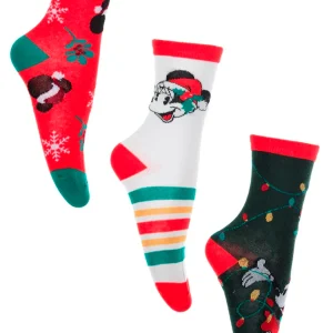 3 paar kerstsokken Minnie Mouse (dames)