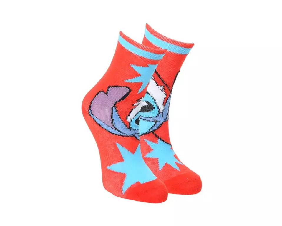 Disney Stitch Kerstsokken Kinderen – Rood – Maten 23/26 t/m 31/34 – Zacht & Elastisch – Officiële Licentie - Afbeelding 3